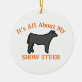 Show Steer Keramisch Ornament (Voorkant)
