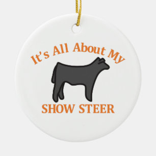 Show Steer Keramisch Ornament