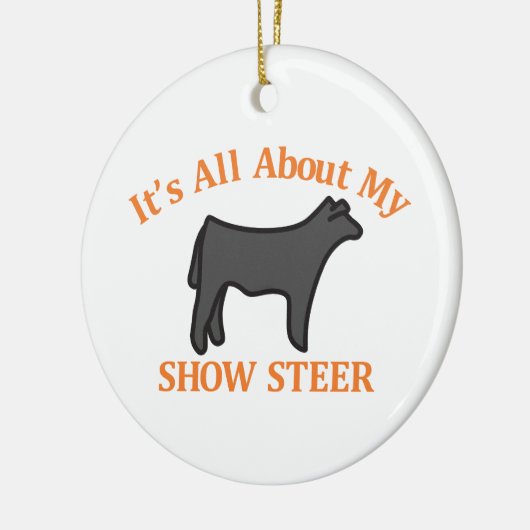 Show Steer Keramisch Ornament (Links)