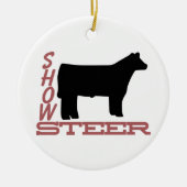 Show Steer Keramisch Ornament (Voorkant)