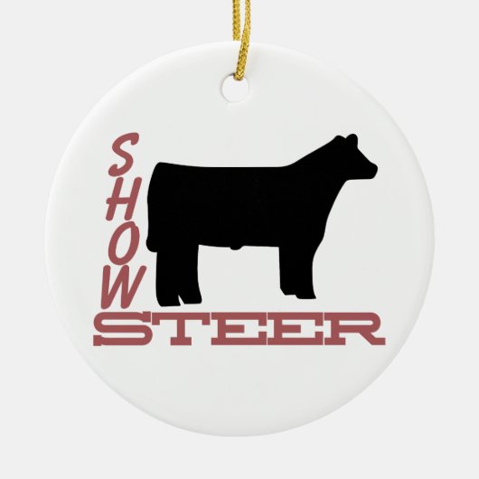 Show Steer Keramisch Ornament (Voorkant)