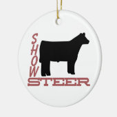 Show Steer Keramisch Ornament (Links)