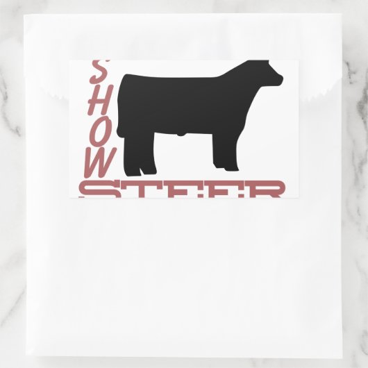 Show Steer Rechthoekige Sticker (Tas)