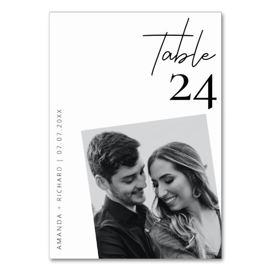 Show-stoppen foto bruiloft tafel nummer Kaarten (Voorkant)