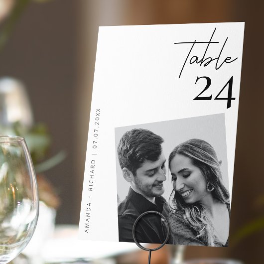 Show-stoppen foto bruiloft tafel nummer Kaarten