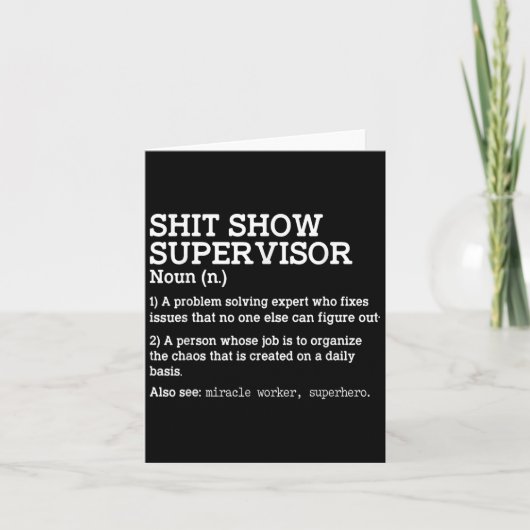 Show Supervisor A Problem Solving Expert Who Fixes Kaart (Voorkant)