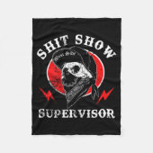 Show Supervisor Cool Boy Skull Sarcastic Work Humo Fleece Deken (Voorkant)