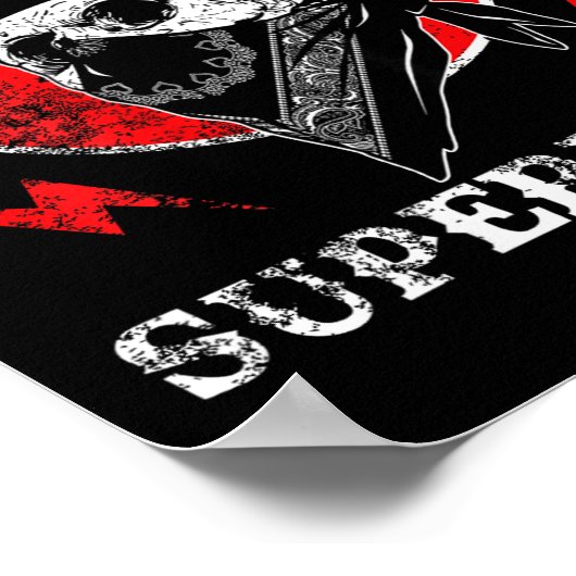 Show Supervisor Cool Boy Skull Sarcastic Work Humo Poster (Hoek)