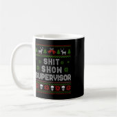 -show Supervisor Kersttrui Funny Ugly Xmas Koffiemok (Links)