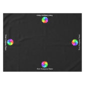 Show Tablecloth Aangepaste Logo Alle zijden zwart Tafelkleed (Voorkant (Horizontaal))