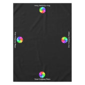 Show Tablecloth Aangepaste Logo Alle zijden zwart Tafelkleed (Voorkant)