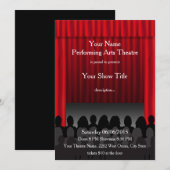 Show theater Performance Arts Stage Kaart (Voorkant / Achterkant)