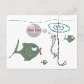 "Show Time" Funny Fish Briefkaart (Voorkant)