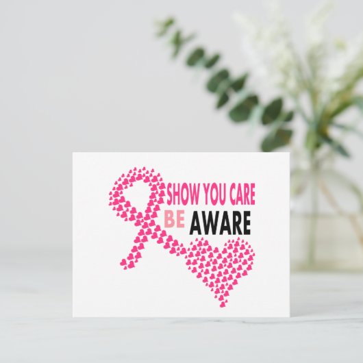 Show U moet zich bewust zijn van borstkanker Briefkaart (Staand voorkant)