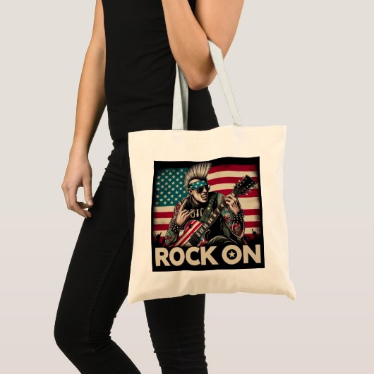 Show uit met deze "Rock and Roll BAG" Tote Bag (Voorkant (product))