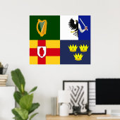 Show uit uw kleuren - Arms of Ireland Poster (Thuiskantoor)