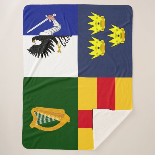 Show uit uw kleuren - Arms of Ireland Sherpa Deken (Voorkant)