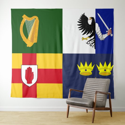 Show uit uw kleuren - Arms of Ireland Wandkleed (In Situ (horizontaal))
