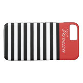 Show uit uw stijl met een uniek rood, zwart wit Case-Mate iPhone case (Achterkant (Horizontaal))