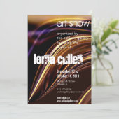 show-uitnodiging voor smeltkunst kaart (Staand voorkant)