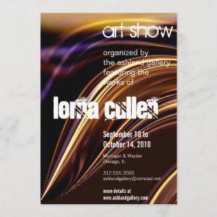 show-uitnodiging voor smeltkunst kaart