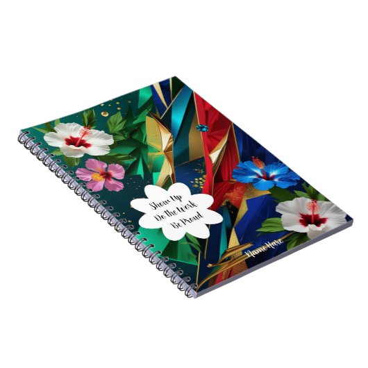 Show Up Doe het werk Wees trots – gepersonaliseerd Notitieboek (Rechterzijde)