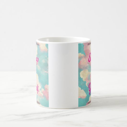 Show Up For Yourself Self-Love Pink Clouds Mug Koffiemok (Center)