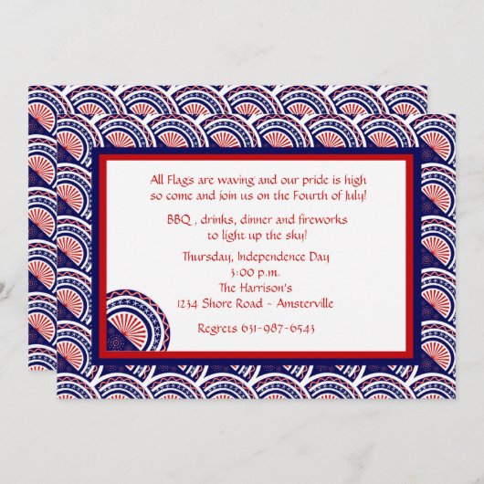 Show Uw Colors Patriottische Uitnodiging (Voorkant / Achterkant)