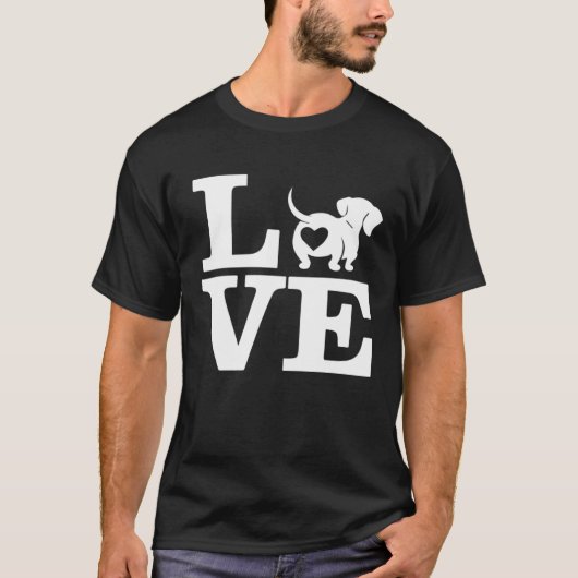 Show Uw Dachshund Devotie met de I Heart Wien T-shirt (Voorkant)