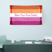 Show uw echte kleuren, Lesbische vlagkleuren Spandoek (Beurs)