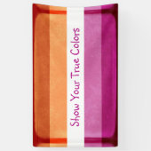 Show uw echte kleuren, Lesbische vlagkleuren Spandoek (Verticaal)