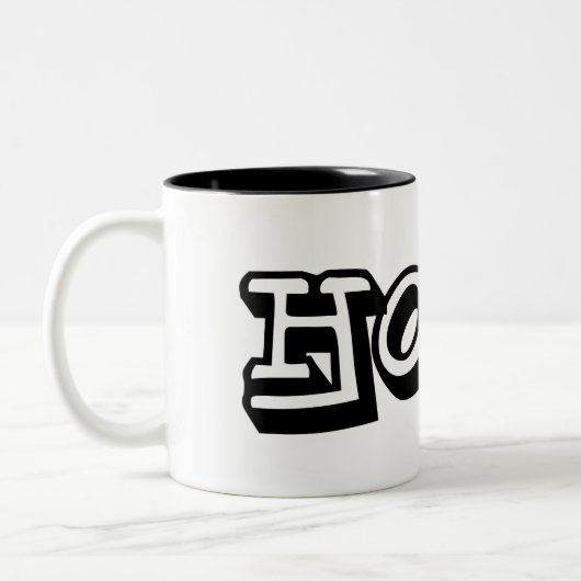 Show Uw gastvrijheid en "Omarm de rol van Hos Tweekleurige Koffiemok (Links)