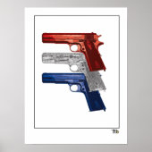 Show Uw kleuren: Colt 1911-Poster Poster (Voorkant)