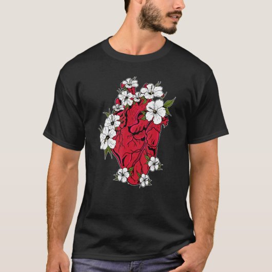 Show uw liefde bloemdokter anatomisch hart en t-shirt (Voorkant)