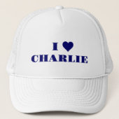 Show uw liefde! Navy hart, gepersonaliseerd Trucker Pet (Voorkant)