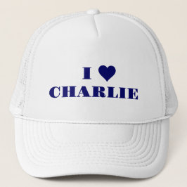 Show uw liefde! Navy hart, gepersonaliseerd Trucker Pet