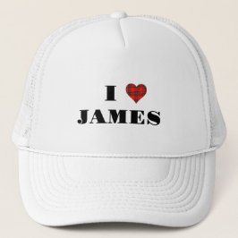 Show uw liefde! Rode geruite hart, gepersonaliseer Trucker Pet