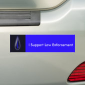 Show uw steun voor rechtshandhaving bumpersticker (Op auto)