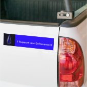 Show uw steun voor rechtshandhaving bumpersticker (Op Truck)