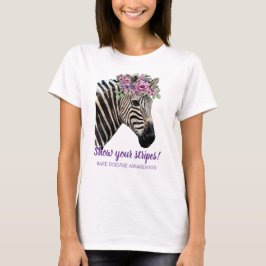 Show Uw Stripes Zelden Zelden Zebra van Ziektebewu T-shirt