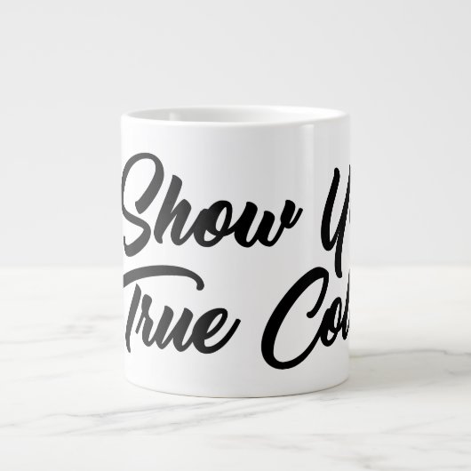 Show uw ware kleuren grote koffiekop (Voorkant)