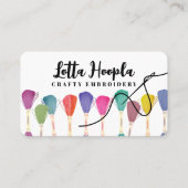 Show van borduurschroefnaaigarens visitekaartje (Voorkant)