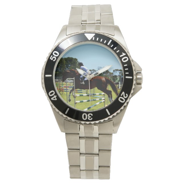 Show van bruine paarden horloge (Voorkant)