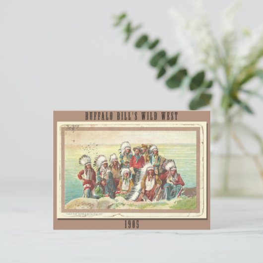 Show van Buffalo Bill uit 1905 Briefkaart (Staand voorkant)