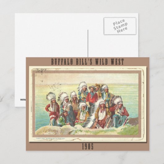 Show van Buffalo Bill uit 1905 Briefkaart (Voorkant / Achterkant)