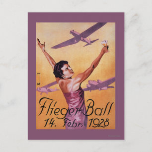 Show van de luchtvaart in het Poster van de Promo  Briefkaart