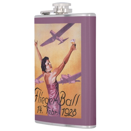 Show van de luchtvaart in het Poster van de Promo  Heupfles (Links)