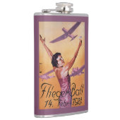 Show van de luchtvaart in het Poster van de Promo  Heupfles (Rechts)