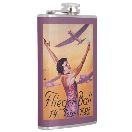 Show van de luchtvaart in het Poster van de Promo  Heupfles (Rechts)