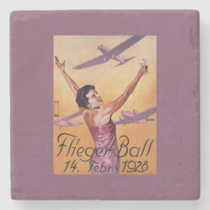 Show van de luchtvaart in het Poster van de Promo  Stenen Onderzetter